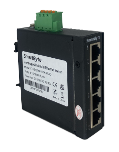 Unmanaged Ethernet Switch. 5*10/100Base-TX RJ45 ports Dual redundant DC 9~56V, AC 15~40V Supply